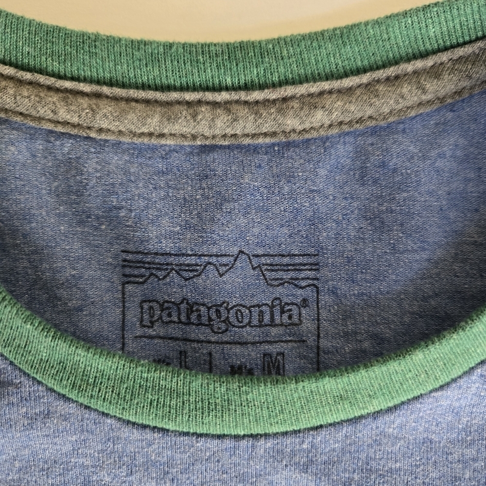 PATAGONIA(New) Blue T Shirt.Size Men's M, Women's L - Picture 3 of 9